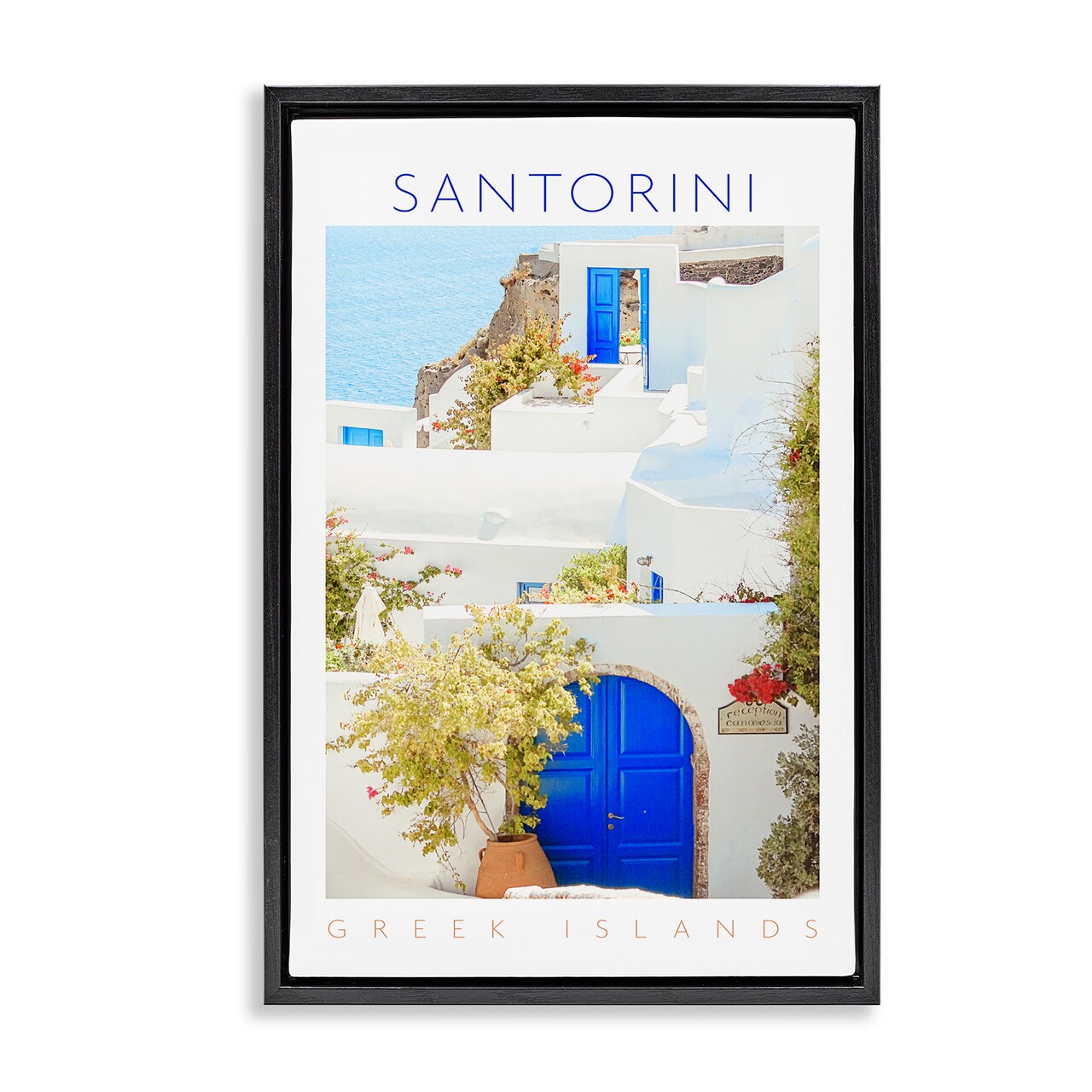 Stupell Industries Santorini Greek Islands Floating Frame, design by Erin Marie